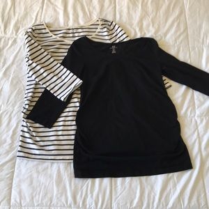2 H&M MATERNITY 3/4 sleeve shirts